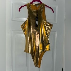 Gold Metalic body suit